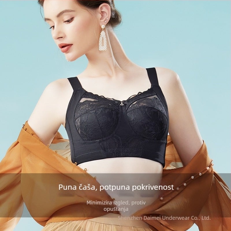 Ženski grudnjak za velike grudi, tanke i pune košarice, protiv opuštanja, udoban, podesiv, za veće veličine