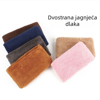 Ženski šal od janjećeg baršuna za jesen i zimu, višenamjenski, korejski, Instagram stil, moderan, grijaći, za studente, na otvorenom, za biciklizam, zaštita vrata, hladnootporna ovratnica