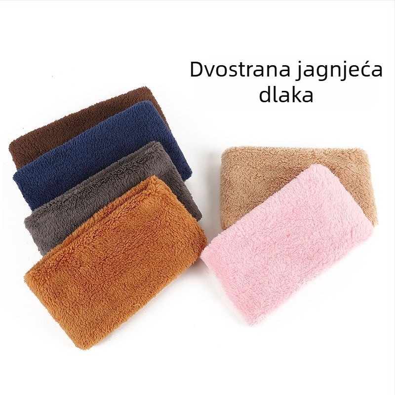 Ženski šal od janjećeg baršuna za jesen i zimu, višenamjenski, korejski, Instagram stil, moderan, grijaći, za studente, na otvorenom, za biciklizam, zaštita vrata, hladnootporna ovratnica