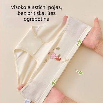 Dječje donje rublje za djevojčice trokutasto pamučno, pamučno, klasa A, 6-12 godina, kratke hlačice za djevojčice, ne kopčaju se za guzu, veleprodaja
