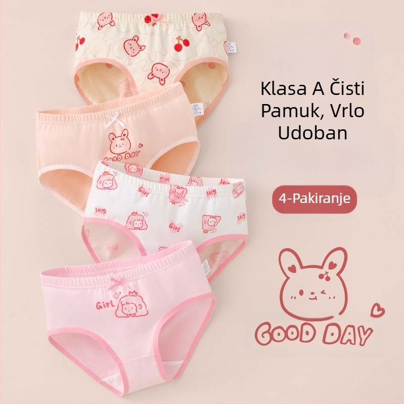 Dječje donje rublje za djevojčice trokutasto pamučno, pamučno, klasa A, 6-12 godina, kratke hlačice za djevojčice, ne kopčaju se za guzu, veleprodaja