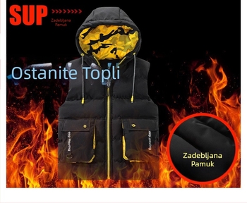 Dječja zadebljana jakna s pamučnom podstavom, dječja torba za alat, stereo torba, pamučno podstavljena jakna u korejskom stilu za bebe, muška i ženska, prsluk