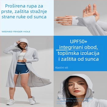 Odjeća za zaštitu od sunca za žene iz 2025., zaštita od sunca za cijelo tijelo, UV zaštita, prozračna odjeća za hlađenje na otvorenom od ledene svile