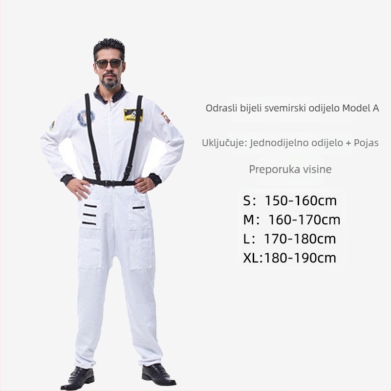 Odjeća za svemirsku odjeću za djecu iz cijelog svijeta, odjeća za Halloween Cos, odjeća za odrasle, odjeća za nastupe astronauta za blagdanske zabave