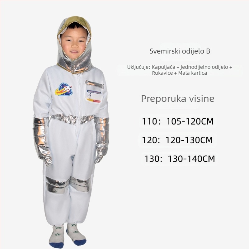 Odjeća za svemirsku odjeću za djecu iz cijelog svijeta, odjeća za Halloween Cos, odjeća za odrasle, odjeća za nastupe astronauta za blagdanske zabave