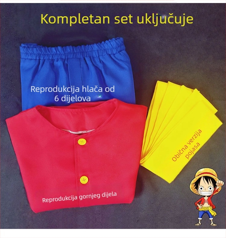 Kostim One Piece Luffyja za djecu, One Piece Cosplay kostim, RPG anime, japanski anime