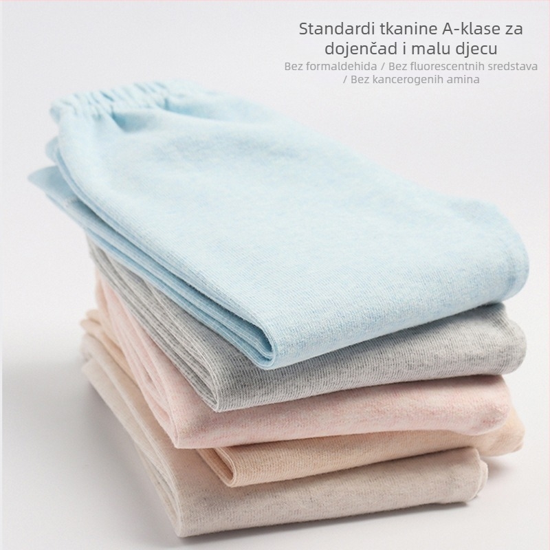 Dječje jednostruke flis hlače za jesen i zimu za dječake i djevojčice Dječje uske hlače od čistog pamuka Dječje tople tajice