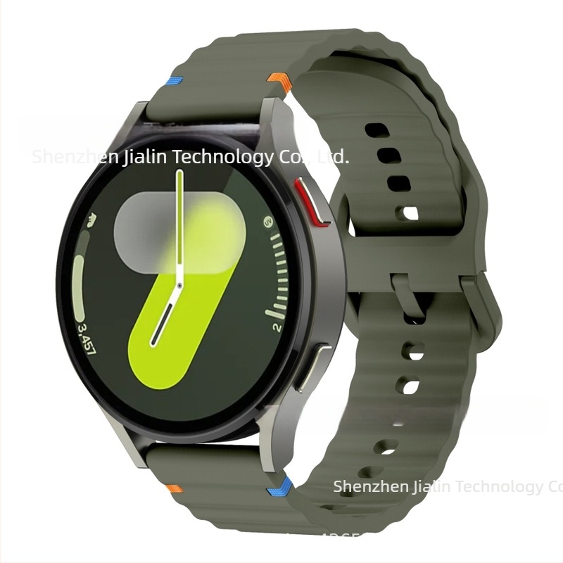 Za Samsung watch765 Wavy Stitch 20mm silikonski remen za sat Huawei 22mm silikonski remen za zglob s kopčom u boji