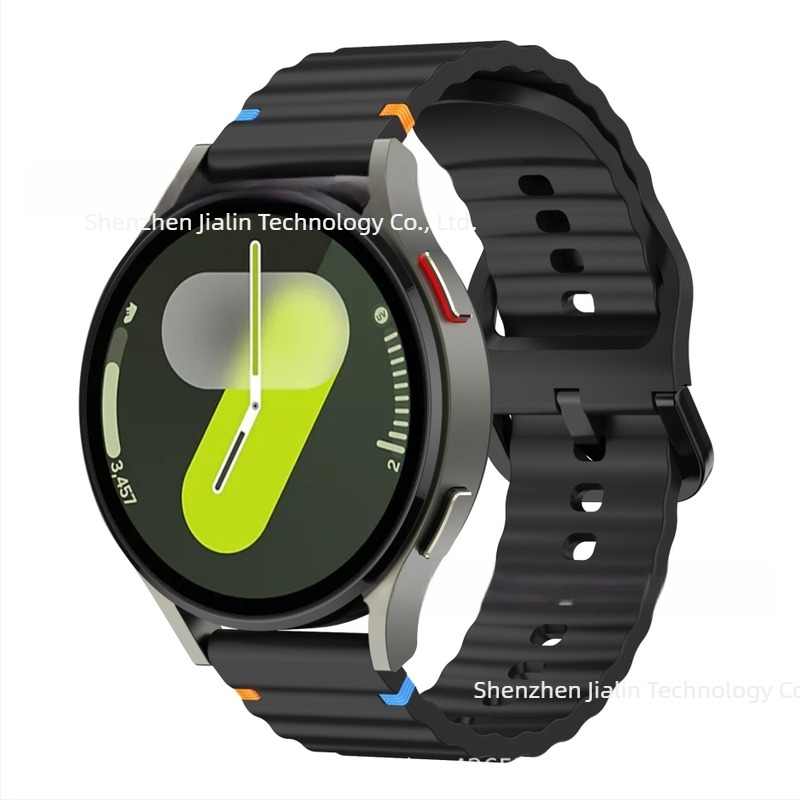 Za Samsung watch765 Wavy Stitch 20mm silikonski remen za sat Huawei 22mm silikonski remen za zglob s kopčom u boji
