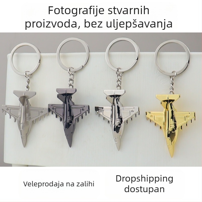 Privjesak za ključeve od metala, 3D model zrakoplova, mali zrakoplovni poklon, besplatna provjera