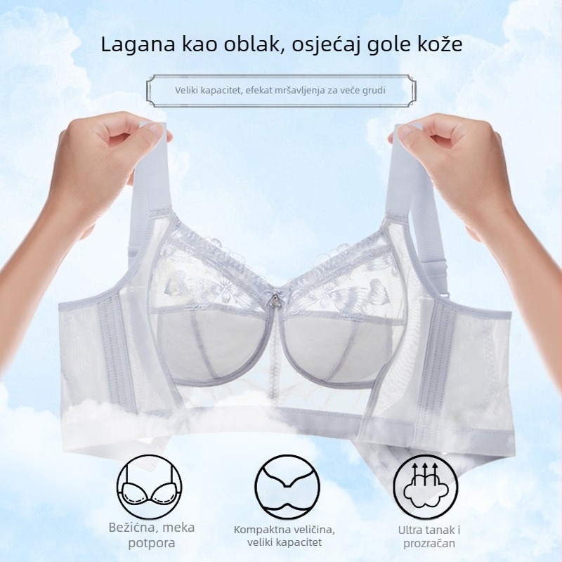 Novo donje rublje za žene, grudnjak bez prstenova, ultra tanki, bucmasti, za djevojčice, pune košarice, velike grudi, mali, podesivi grudnjak