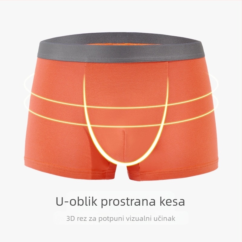 Donje rublje Muške bokserice od čistog pamuka do sredine struka, prozračne, jednobojne, od čistog pamuka, veleprodaja, dropshipping