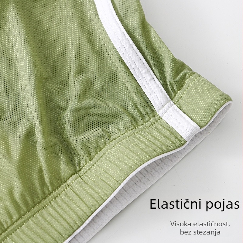 Zhongshan Donje rublje Muške Aro hlače Ljetne ledeno svilene ultra tanke mrežaste sportske hlače Muške široke kućne kratke hlače Muške