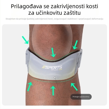 Sportska patela s košarkaškim kompresijskim štitnicima za koljena za trčanje i fitness, apsorpcija udaraca, podesivi štitnik za zglobove, zaštitna navlaka HX146