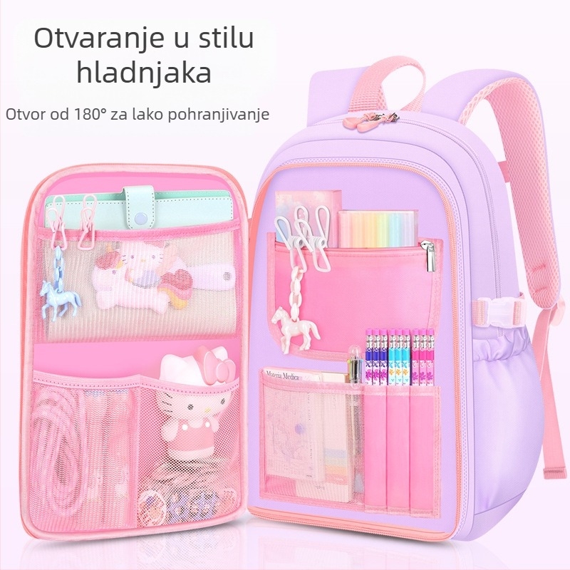 Nova školska torba za djevojčice za osnovnu školu, veleprodajna torba za pijesak velikog kapaciteta, vodoodbojna, dječji ruksak s više džepova