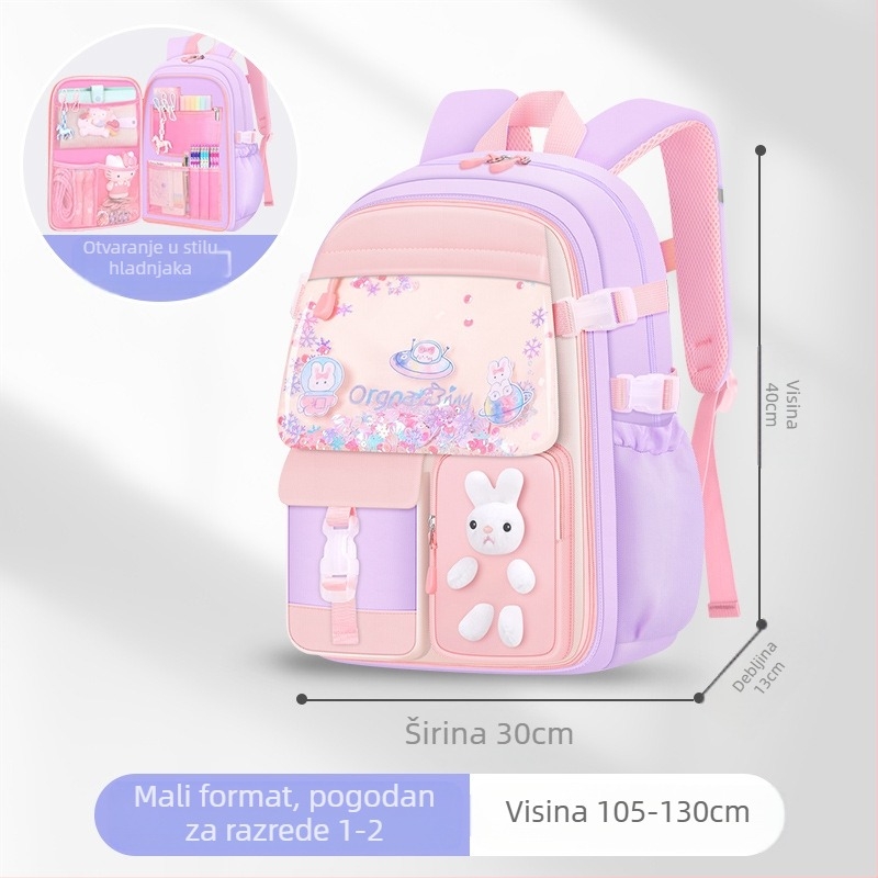 Nova školska torba za djevojčice za osnovnu školu, veleprodajna torba za pijesak velikog kapaciteta, vodoodbojna, dječji ruksak s više džepova