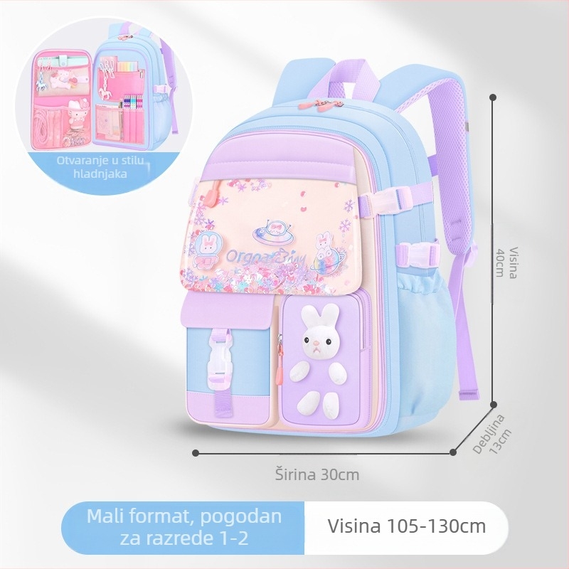 Nova školska torba za djevojčice za osnovnu školu, veleprodajna torba za pijesak velikog kapaciteta, vodoodbojna, dječji ruksak s više džepova