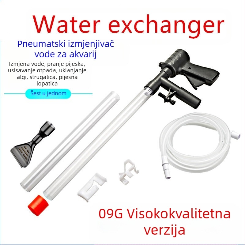 Pneumatski mjenjač vode za bonsai akvarij, uređaj za usisavanje WC-a, ručni perač pijeska i vode, alat za dekontaminaciju, usisavanje i odvod