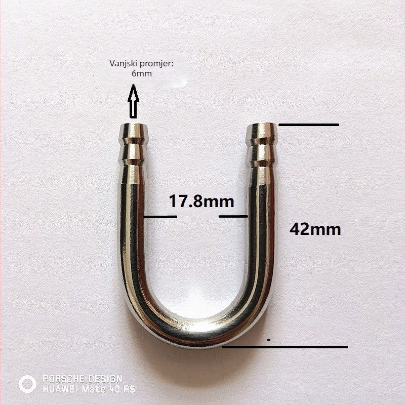 Opskrba akvarijem 304 nehrđajući čelik U-oblikovani spoj U-oblikovani spoj co2U-oblikovani spoj univerzalno koljeno cijevi za zrak ugljikovog dioksida