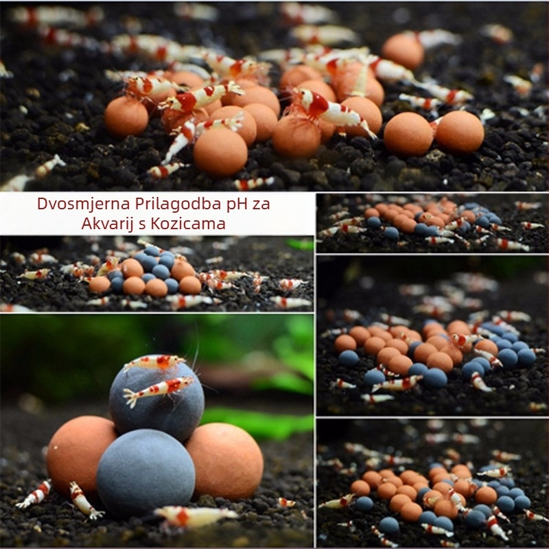 Prekogranični kristalni akvarij za škampe, prirodna turmalinska kuglica, akvarijska voda, pročišćena voda, mineralna kuglica, dekorativni filter