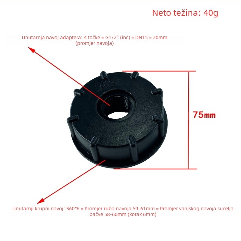 Otporni na kiseline i lužine, otporni na ulje, spojevi za bačve tone, spoj od nehrđajućeg čelika za bačve tone, reduktor od nehrđajućeg čelika 4 minute 6 minuta 1 inč 32