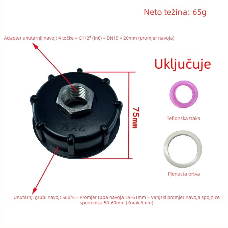 Otporni na kiseline i lužine, otporni na ulje, spojevi za bačve tone, spoj od nehrđajućeg čelika za bačve tone, reduktor od nehrđajućeg čelika 4 minute 6 minuta 1 inč 32
