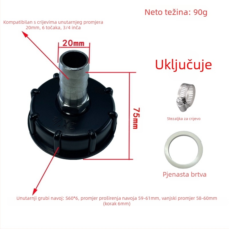 Otporni na kiseline i lužine, otporni na ulje, spojevi za bačve tone, spoj od nehrđajućeg čelika za bačve tone, reduktor od nehrđajućeg čelika 4 minute 6 minuta 1 inč 32