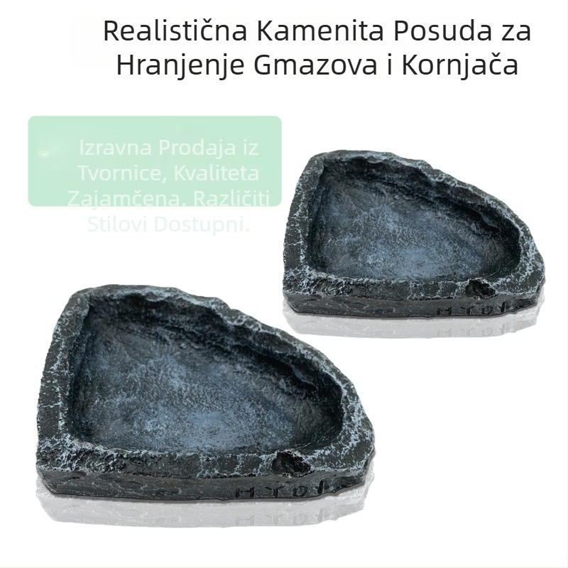 Kutija za hranu za gmazove, posuda za piće, posuda za kornjače, kornjača, gušter, zmija i druge hranilice za gmazove, rukotvorine od smole