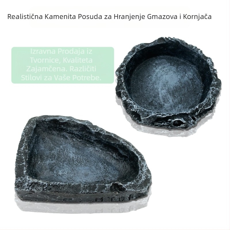 Kutija za hranu za gmazove, posuda za piće, posuda za kornjače, kornjača, gušter, zmija i druge hranilice za gmazove, rukotvorine od smole