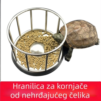 Kutija za hranjenje kornjača, zdjela za hranu, posuda za hranjenje od nehrđajućeg čelika 304, zdjela za penjanje i hranu za kućne ljubimce, prekogranična, namijenjena za na zalihi
