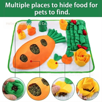 Prekogranična nova podloga za hranjenje malih kućnih ljubimaca, podloga za hranjenje kunića s vrećom sijena, podloga za njuškanje mrkve