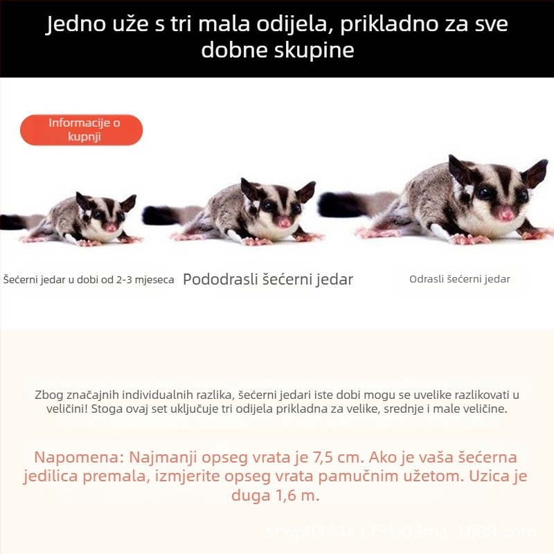 Vučno uže za vrećicu s medom, protiv bijega, protiv ugriza, hrčak, Zlatni medvjed, vjeverica, pribor za kućne ljubimce, veleprodaja