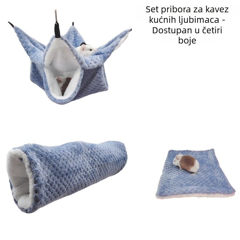 Vrećica meda, rovčica, dvoslojna viseća mreža, mink, zamorac, skriveni tunel, kućica za male kućne ljubimce, prostirka za hrčak, gnijezdo