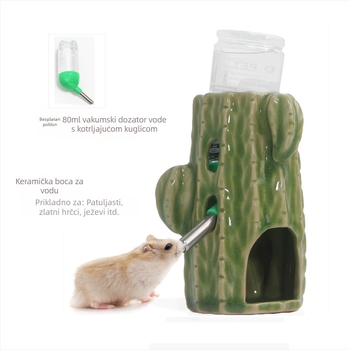 Boca za vodu u obliku kaktusa, pojilica za hrčke, keramički nosač, vertikalni zlatni medvjed, nizozemska svinja, podesivi pribor za uređenje okoliša