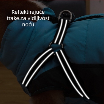 Novi zimski topli, vjetrootporni kaput za pse s pamučnom podstavom, reflektirajući prsluk za noć, prekogranična ekskluzivna oprema za kućne ljubimce