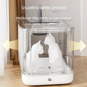 Velika kutija za mačji pijesak sa sterilizacijom i značajkama protiv prskanja, pogodna za mačiće, pribor za mačke otporan na mirise, ekstra veliki mačji WC