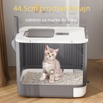 Velika kutija za mačji pijesak sa sterilizacijom i značajkama protiv prskanja, pogodna za mačiće, pribor za mačke otporan na mirise, ekstra veliki mačji WC