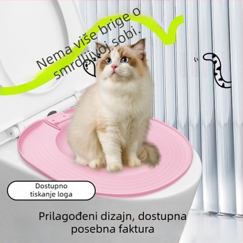 Kutija za pijesak za mačke, veliki dezodorans protiv pijeska, zadebljani WC za početnike, trener za WC za mačke, tvornički outlet