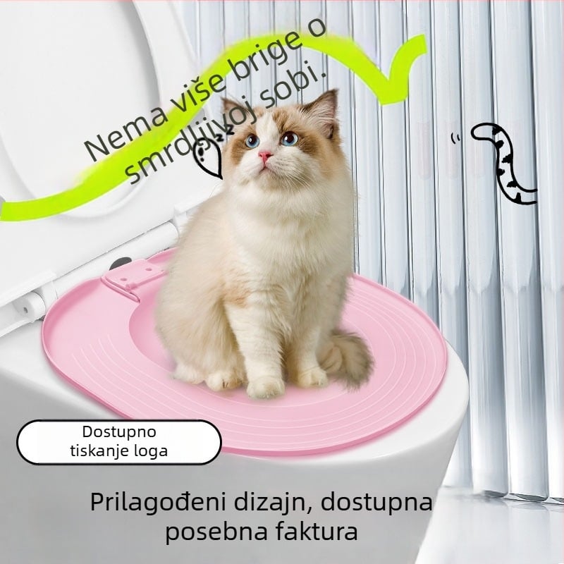 Kutija za pijesak za mačke, veliki dezodorans protiv pijeska, zadebljani WC za početnike, trener za WC za mačke, tvornički outlet