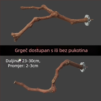 Yuedi Drveni štap za grožđe Štap za stanicu za ptice Kavez za grožđe Brušenje kandži Štap za stanicu za papige