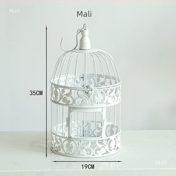Željezni ukrasi u europskom stilu, ptičji kavez, bijeli prozor, fotografski namještaj, rekviziti za hotelsko vjenčanje, mesnati retro ukrasi
