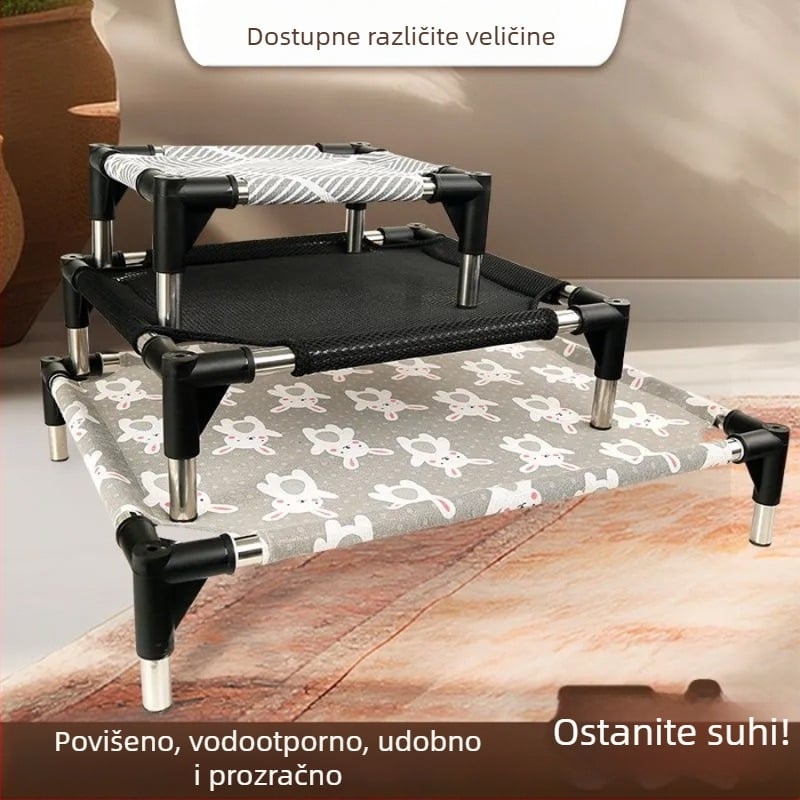 Novo mačje gnijezdo od nehrđajućeg čelika, uklonjivo i perivo, prozračno, otporno na vlagu, kamp krevet za kućne ljubimce, ljetni krevet za male pse, gnijezdo za kućne ljubimce