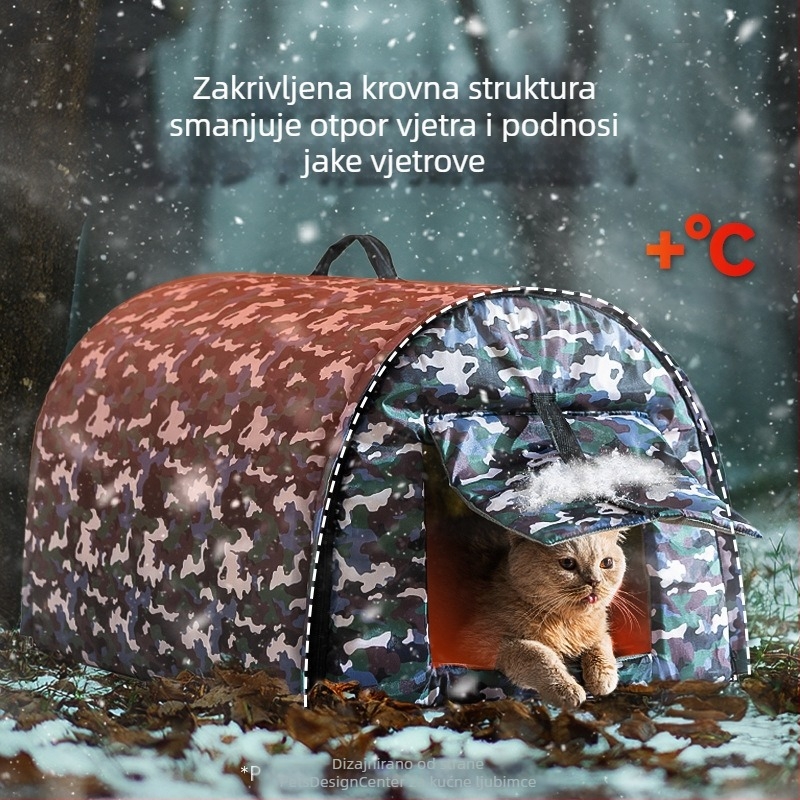 Jesen i zima topla vodootporna ljubav lutalice životinje lučna kuća mačje gnijezdo hladni snijeg šator pseća kućica gnijezdo za kućne ljubimce