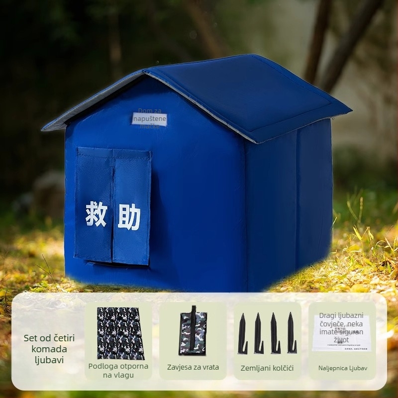 Jesen i zima topla vodootporna ljubav lutalice životinje lučna kuća mačje gnijezdo hladni snijeg šator pseća kućica gnijezdo za kućne ljubimce