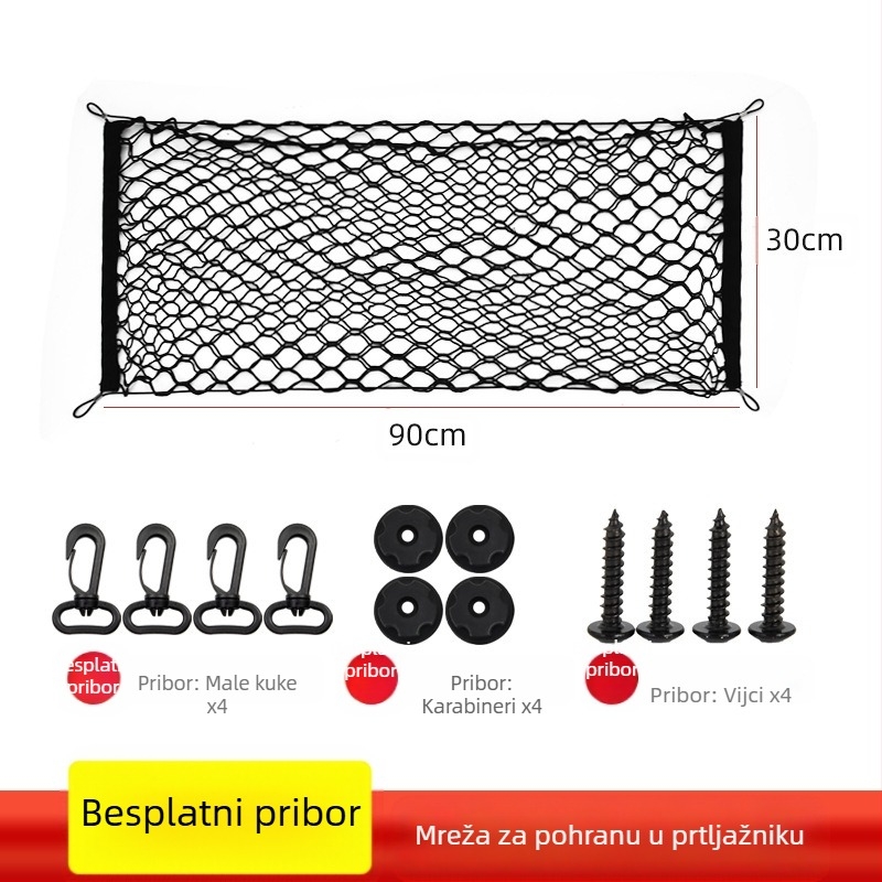 Mreža za izolaciju automobila, psa i kućnih ljubimaca, zaštitna ograda za prtljažnik, sigurnost automobila, artefakt u vožnji automobila, prednja ograda za SUV, mrežasti džep