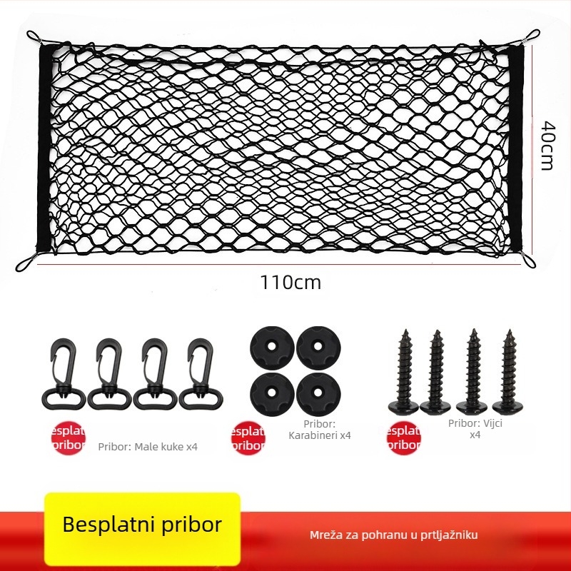 Mreža za izolaciju automobila, psa i kućnih ljubimaca, zaštitna ograda za prtljažnik, sigurnost automobila, artefakt u vožnji automobila, prednja ograda za SUV, mrežasti džep