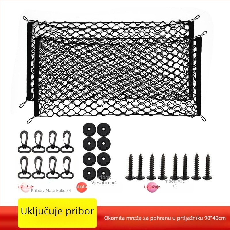 Mreža za izolaciju automobila, psa i kućnih ljubimaca, zaštitna ograda za prtljažnik, sigurnost automobila, artefakt u vožnji automobila, prednja ograda za SUV, mrežasti džep