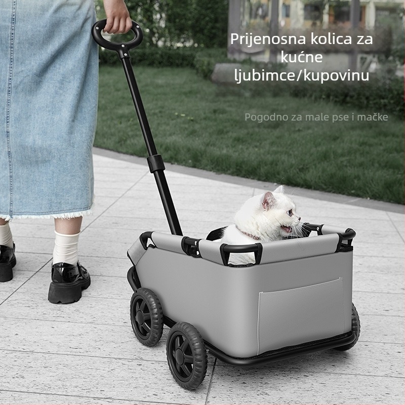 Kolica za kućne ljubimce Kolica za pse za van Sklopiva lagana kolica za kupnju hrane Kolica za male i srednje pse Kolica za šetanje pasa Kolica za mačke Kolica za vuču za pse