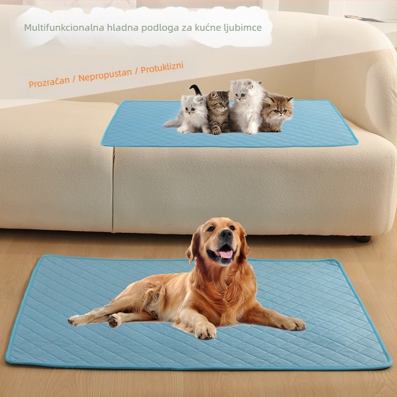 Prekogranična nova prostirka za pse koja osjeća hladnoću, vodootporna i upija vodu, rashladna prostirka za mačke, ljetna prostirka za kućne ljubimce, svilena prostirka od leda za kućne ljubimce, neklizajuća