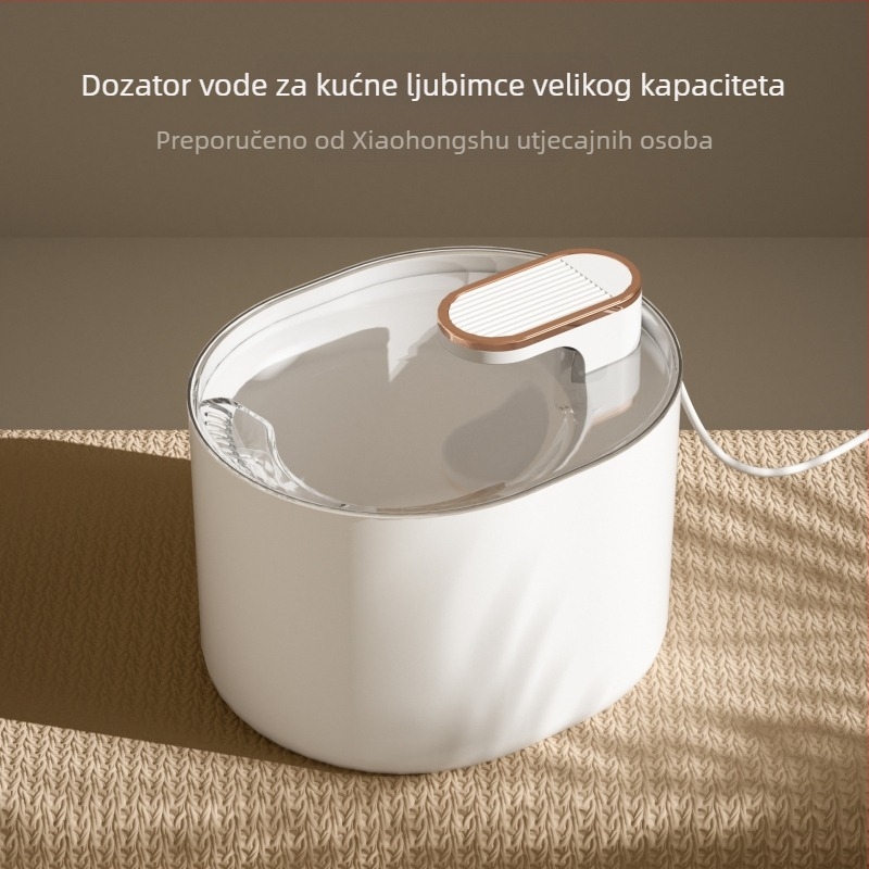 Dozator vode za kućne ljubimce, utikač, bez zvuka, filter s aktivnim ugljenom, automatska cirkulacija, 3L velikog kapaciteta, mogu se slati mačke i psi
